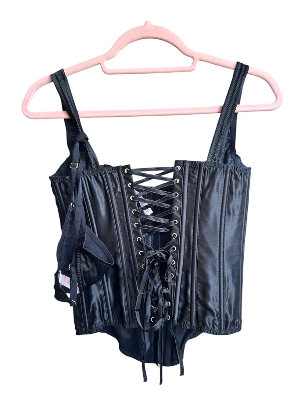 NWT Victoria’s Secret 2 Piece Classic Silk Corset and Panty Small -DD - Picture 8 of 11